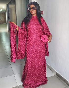 Alima Elegant African Woman Kaftan Dress WITH Scarf for Weddings/Special occasions/Plus Size