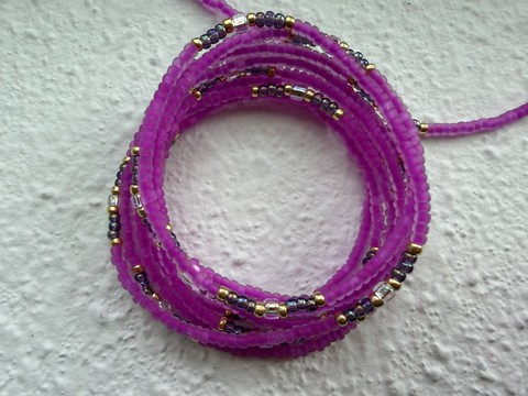 Purple Paradise - Luxury Waistbeads, Waist Chain, Bayas, Bine Bine, Binbin, Belly Beads