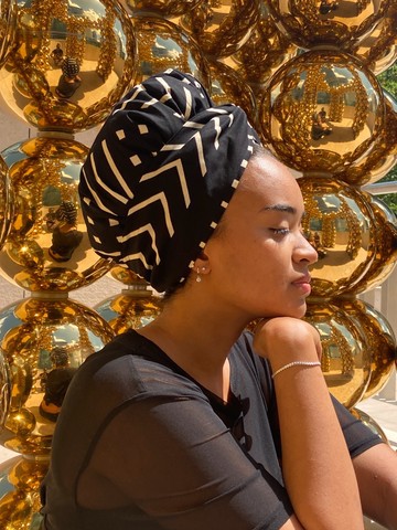 Magnificent “Black Crystal” wrap hat/turban