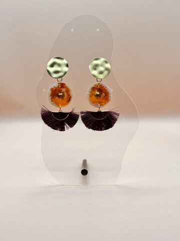 FANCY21-06 : BO / Boucle d'oreille dorées pendantes