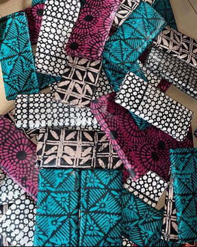 Handmade Batik, Adire 5 yards, African Cotton Batik, Nigerian Tie Dye, Mali Kampala