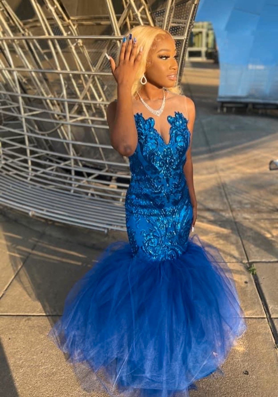 Prom dress,blue dinner dress,blue graduation dress, blue Barbie dress b - ANKA Prom dress,blue dinner dress,blue graduation dress, blue Barbie dress b - ANKA