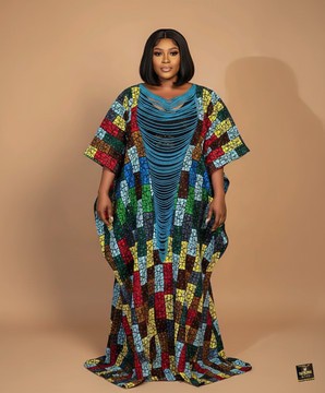 Kaftan avec cascade de perles