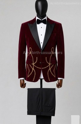 Velvet Embroidered Suit