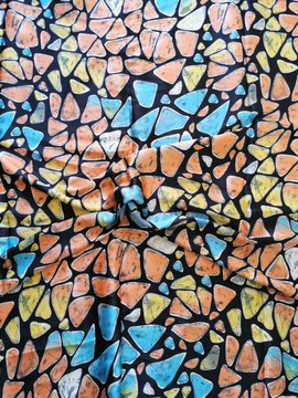 african wax fabric fluid silk fabric Pattern: wedding flower