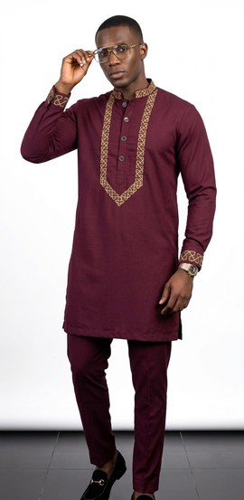 ensemble africain homme brodé men's kaftan