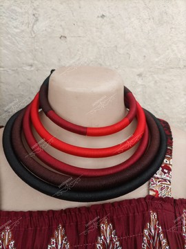 Collier femme, tour de cou Maasai, collier de perles africaines, collier moderne