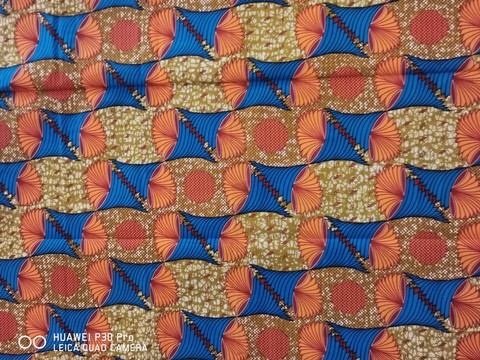 Coupon Tissu Wax Africain à la Coupe dès 1/2 Yard pour Couture