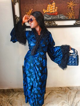 Elegant Woman Luxury Wedding Flower Wrap Long Kimono Style Dress/Special Occasions| Plus Size