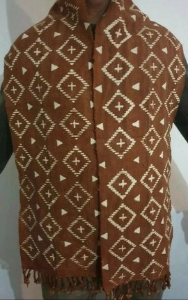 MIXED handmade bogolan scarf "mudcloth"
