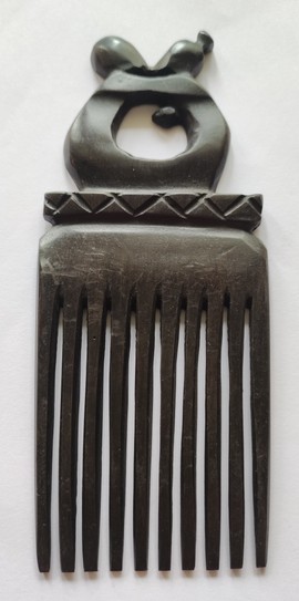 Carved Wooden Afro Comb - Hair Accessory