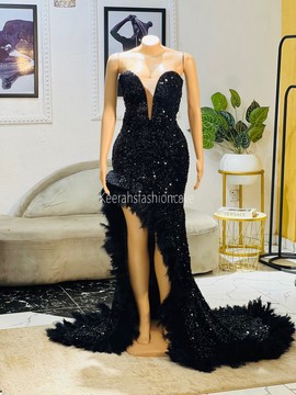 Long  sequin dress with slit, prom dresses , sequin dresses, evening gowns