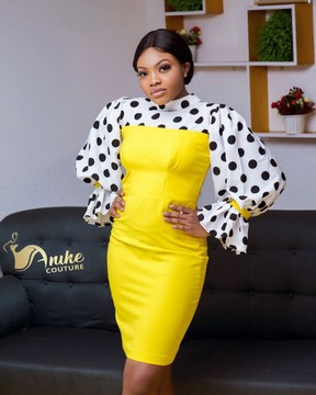 KAYLA DRESS, OFFICE WEAR,YELLOW