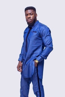 Mens Clothing, Mens Jeans Shirt and Matching Jogger Pants, Jeasn Joggers. Jeans Shirt