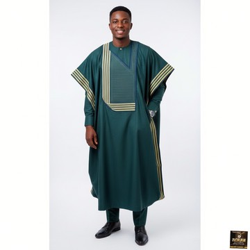 Green Agbada set