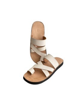 Sandale en Vrai Cuir Fait Main - Confort Naturel et Élégance Artisanale