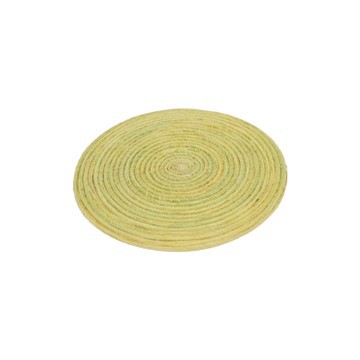 Table Set In Beige Natural Straw, Handmade Trivet
