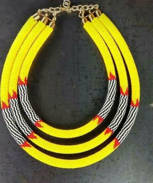 Collier 3 en 1 / colliers zoulou / collier maasai / chaîne africaine