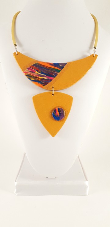 PRECIOUS19-03: ETHNIC HALF-TORQUE NECKLACE + BO