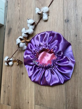 Bonnet de nuit réversible en soie