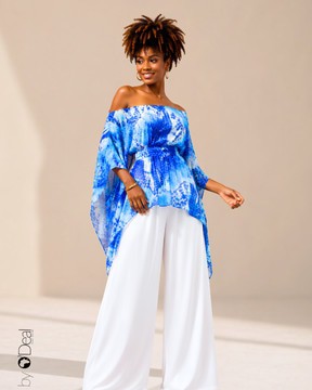 Mini kimono dress / asymmetrical tunic / chiffon beach square
