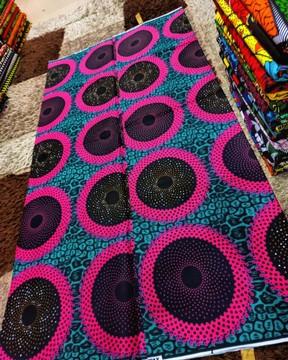 simbi multicolour ankara fabric  6yards 💯 cotton