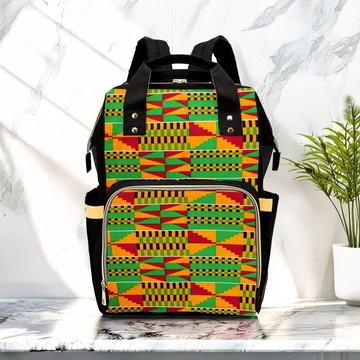 Colorful Kente Backpack | Ghanaian Fashion | Diaper Bag