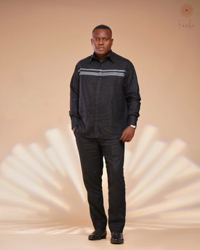 Chemise Lin homme noire