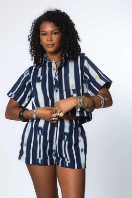 Blue Bubbles Femme Shirt