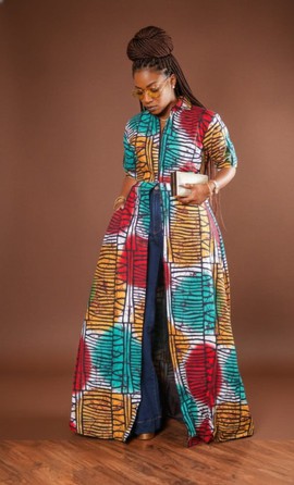 Robe-chemise maxi longueur sol