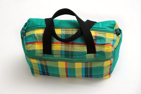 Diaper bag Madras Green Handmade