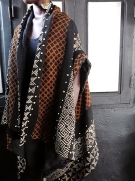 Afro kimono bogolan doublé