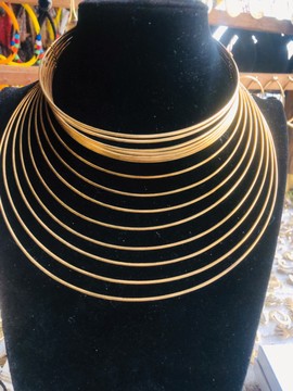 Elegant brass necklace, gift for a loved one