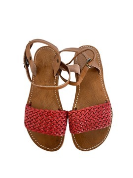 Sandale en cuir véritable haute qualité fait main mode femme