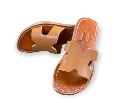 Sandale en cuir véritable haute qualité fait main mode femme