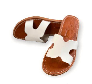 Sandale en cuir véritable haute qualité fait main mode femme