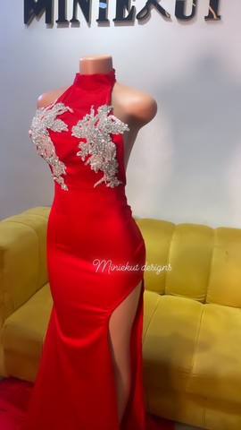 Robe de bal rouge, robe de luxe rouge, robe de bal rouge, robe de soirée rouge