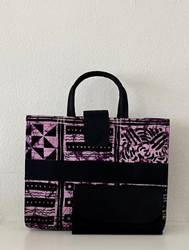 Abimbola Maxi Bag (Purple Black))| Ankara Bag| Gifts For Her| Gifts For Mom| Ankara Fabric Bag