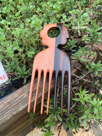 Afro comb ebony "tuft"