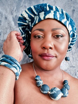 Traditional NDOP fabric necklace and 925 silver
