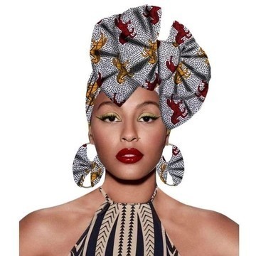 turban, bandeau et boucle d'oreille créole