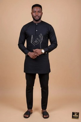Black Two-Piece Kaftan