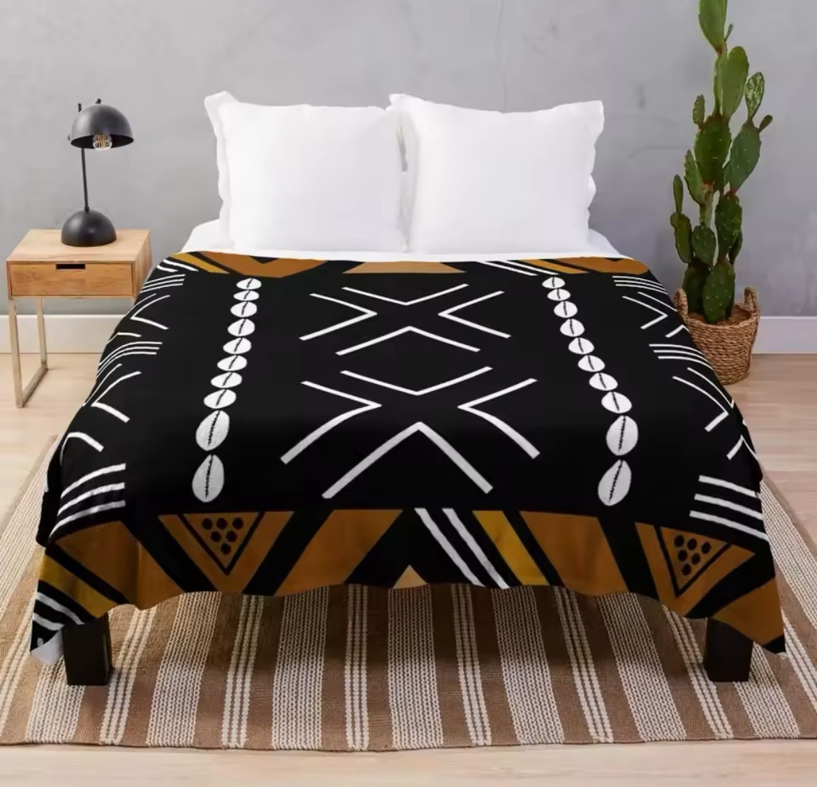 Bogos Printed Tribal print, mudcloth bogo blanket, throw, bed linen, fleece, cover up ...