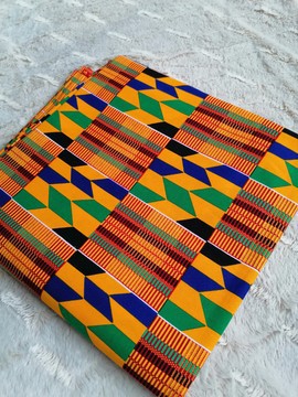Wax Ankara fabrics 6 yards kente pure cotton "Ghana fresh"