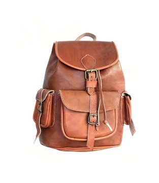 BIG SALE! Genuine Leather Pink Backpack Handmade by Cuiroma craftsmen in Morocco