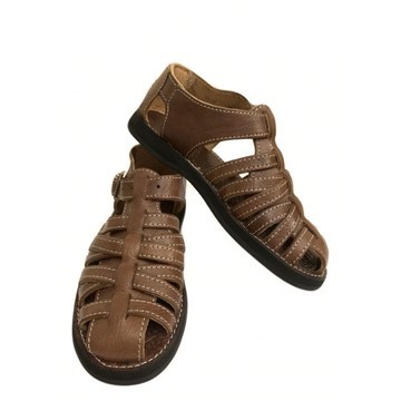 Sandale en vrai cuir Marron mode homme de très haute qualité