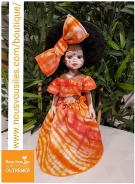 Poupée Vinny Colibri Dolls (vitiligo) - Tropical Orange
