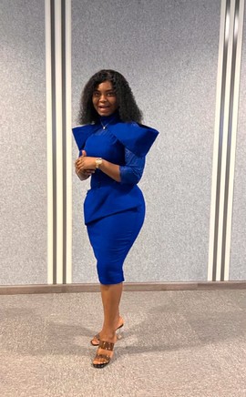 Mid length scuba African dress for women