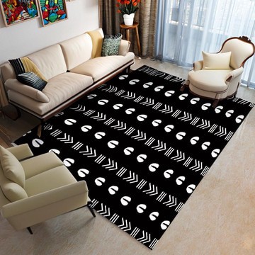 African Cowrie Print Carpet Rug (LARGER SIZES AVAILABLE)