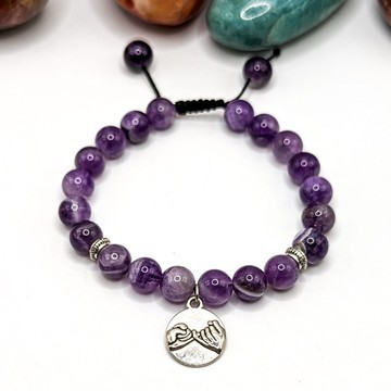 Amethyst bracelet💜/ natural stone/ Promise me / Madagascar